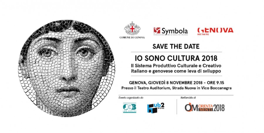 Invito Convegno "Io Sono Cultura 2018" - 8 novembre 2018, Genova